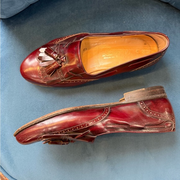 Salvatore Ferragamo Burgundy Tassel Loafers Mens 10 2E Wide Made in Italy Salvatore Ferragamo Burgundy Tassel Loafers Mens 10 2E Wide  main image 3